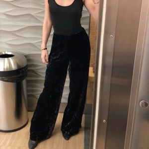 Zara velvet leopard pants